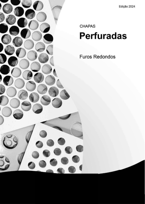 Capa do catálogo de chapas perfuradas com furos redondos